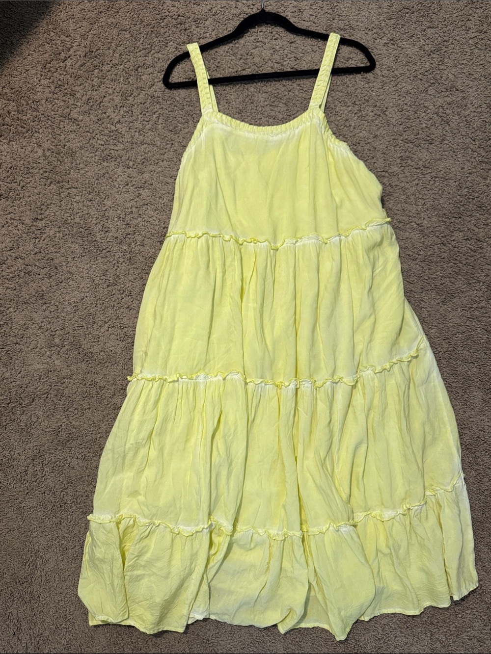 Anthropologie Saturday Sunday Yellow Tiered Sundress